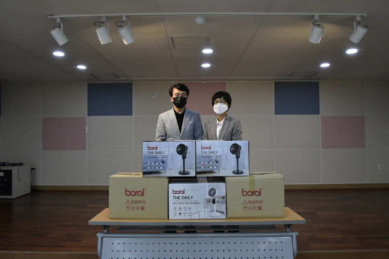 [후원] (주)동영, 경주시장애인종합복지관 찾아 서큘레이터 5대 전달